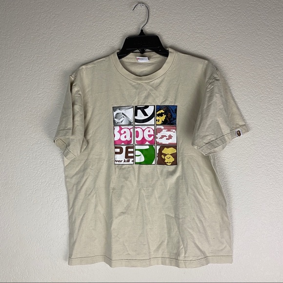 Bape Ape Shall Never Kill Ape Shirt Vintage - Picture 1 of 8